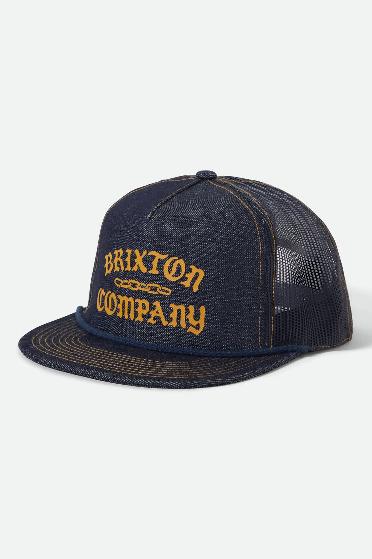 Brixton Chains NP HP Dark Denim Navy Snapback Hat