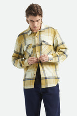 Brixton Bowery Lightweight Ultra Yellow Dusted Ochre L/s Flannel Shirt