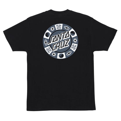 Santa Cruz Strange Check Black Heavyweight S/s Shirt