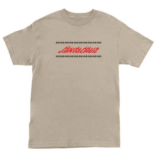 Santa Cruz Wired Flame Dot Crackle Sand Heavyweight S/s Shirt