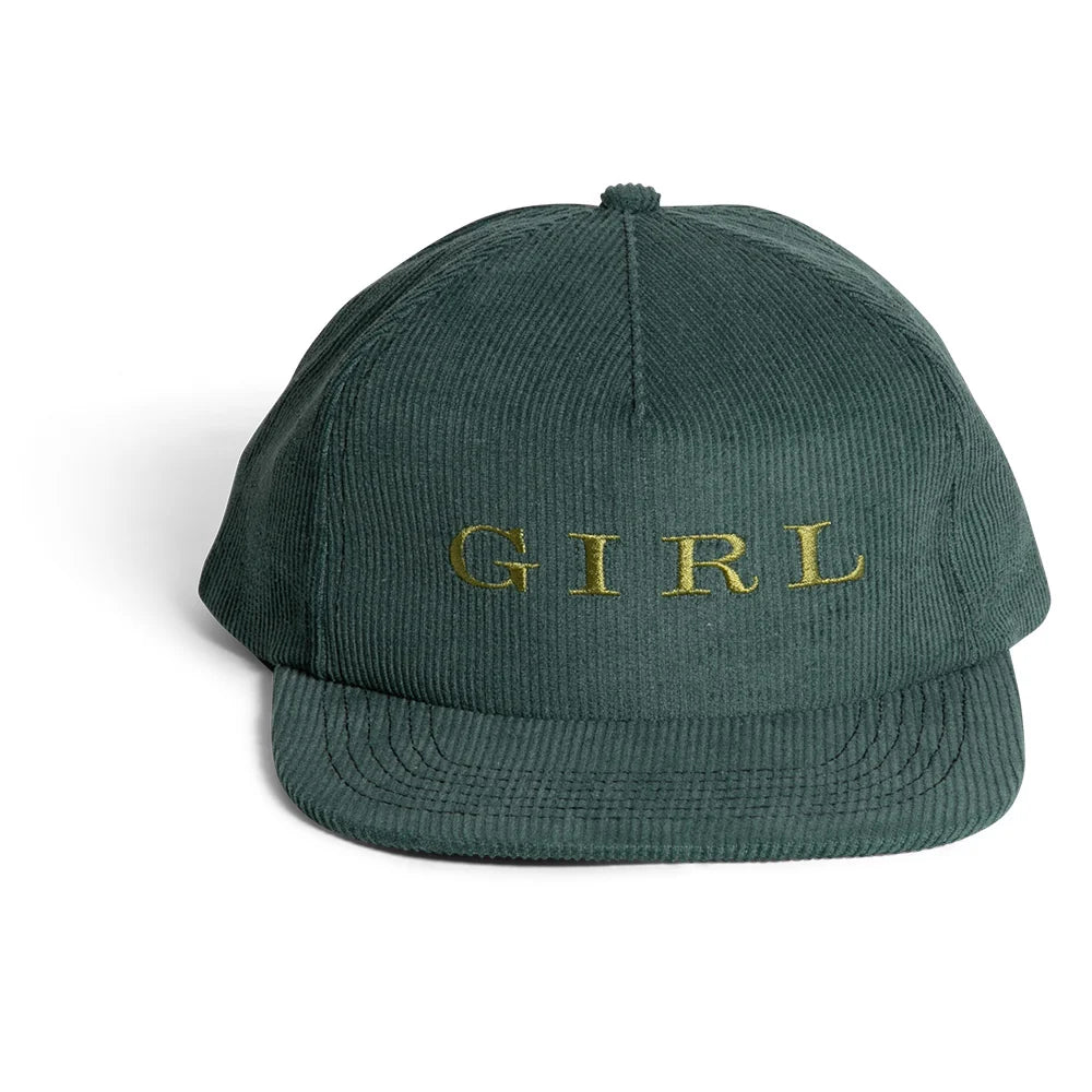 Girl Serif Black Cord 5-Panel Hat