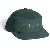Girl Serif Black Cord 5-Panel Hat