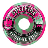 Spitfire F4 Conical Full Swirl Pink Teal 99a 53mm Wheels