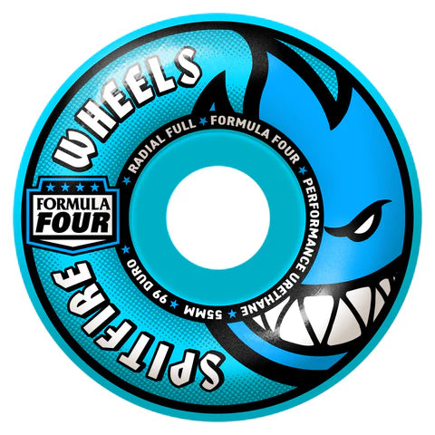 Spitfire F4 99a 55mm Radial Full Blue Skateboard Wheels