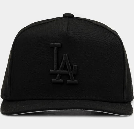 New Era Los Angeles Dodgers 940AF A-Frame Poly Black Black Snapback Hat