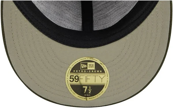 New Era New York Yankees Wool New Olive 5950 Retro Crown Fitted Hat