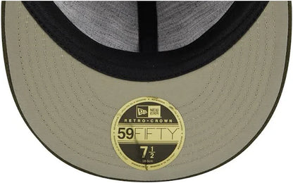New Era New York Yankees Wool New Olive 5950 Retro Crown Fitted Hat