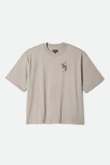 Brixton Sword Pebble Stone S/s Boxed Crop Tee Shirt