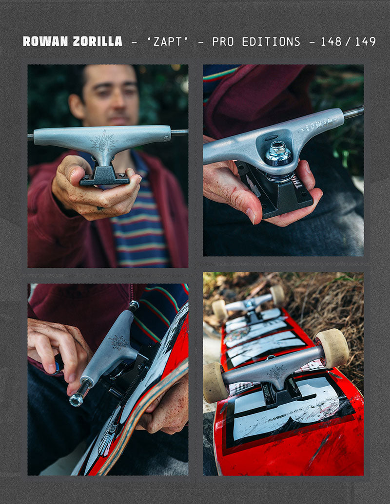Thunder Rowan Zorilla Zapt Raw/Gunmetal Trucks