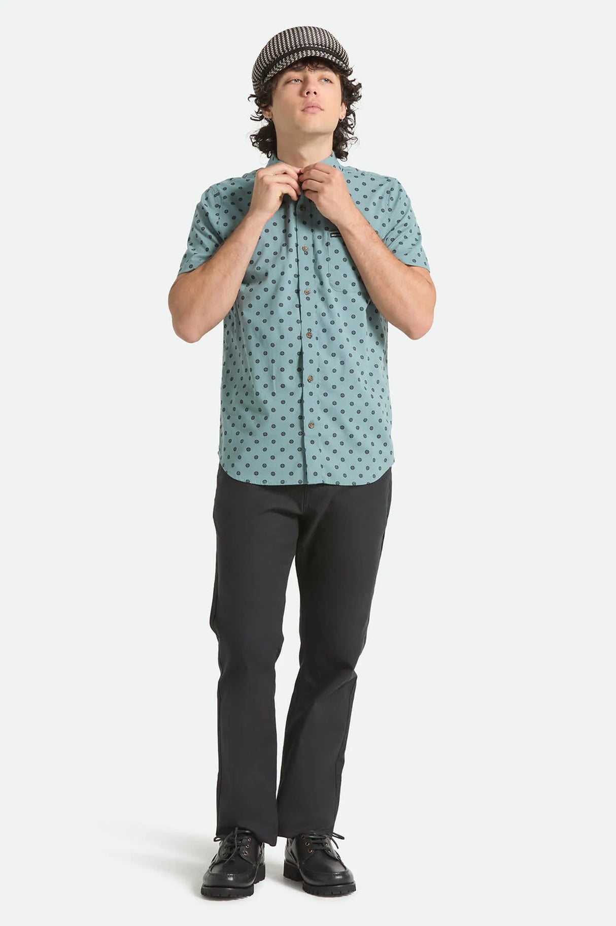 Brixton Charter Print Micro Street Tile S/s Woven Shirt