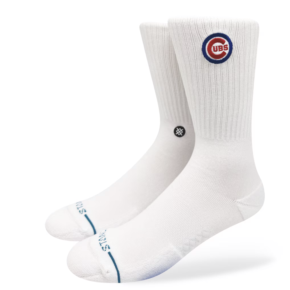 Stance Chicago Cubs Crest White Socks