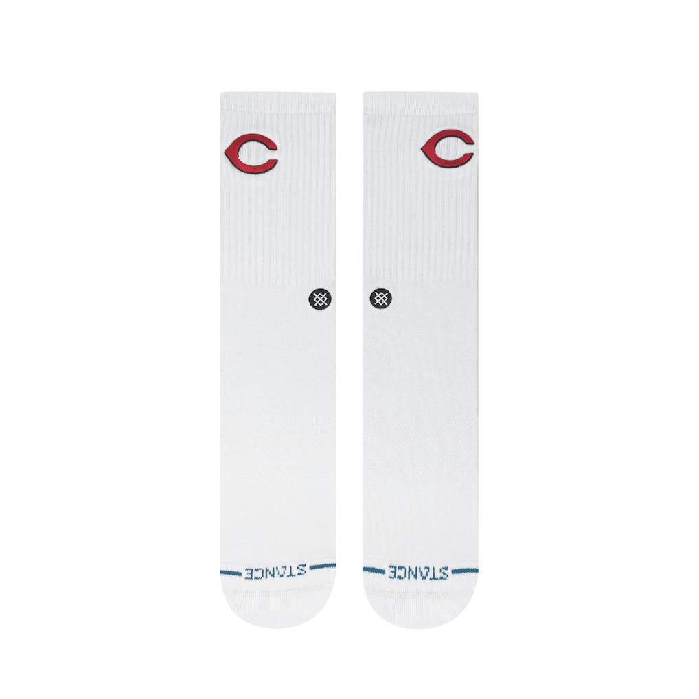 Stance Cincinnati Reds Crest White Socks