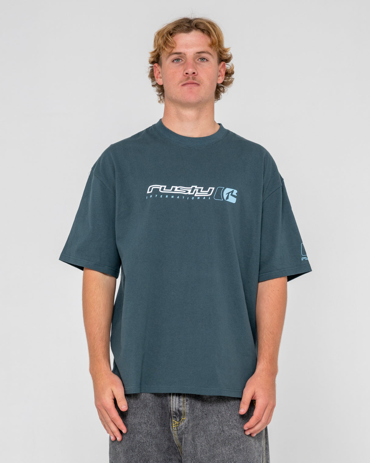 Rusty Jetsetter Deep Teal S/S Tee