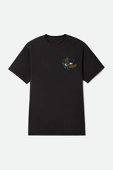 Brixton Opal Black Worn Wash S/s Standard Tee Shirt
