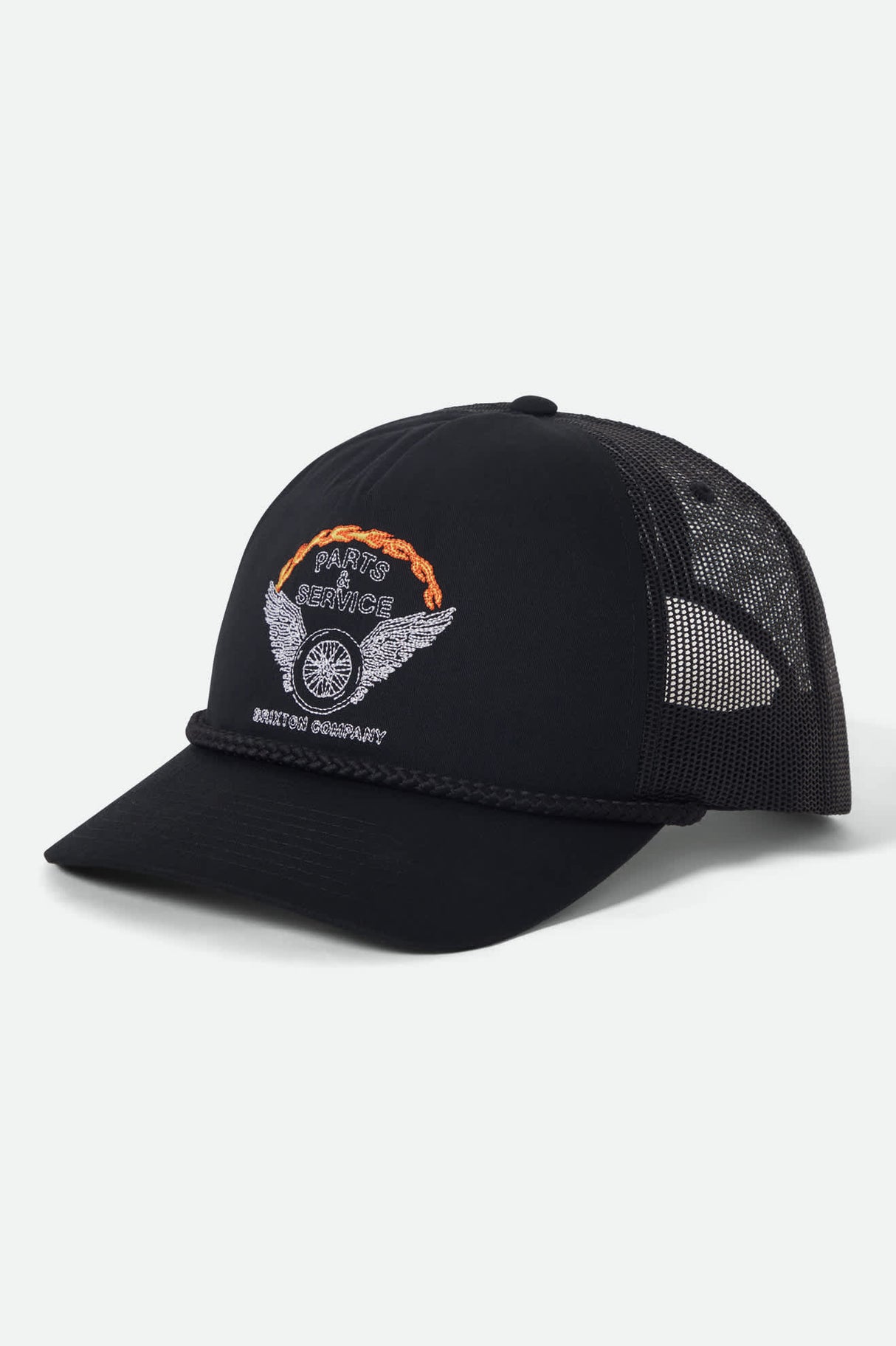 Brixton Leeway MP Black Black Trucker Snapback Hat