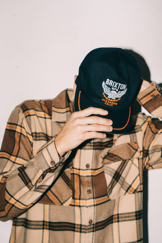 Brixton Waller HP Black Snapback Hat