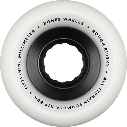Bones ATF Rough Riders All-Terrain 80A 59mm White Cruiser Wheels