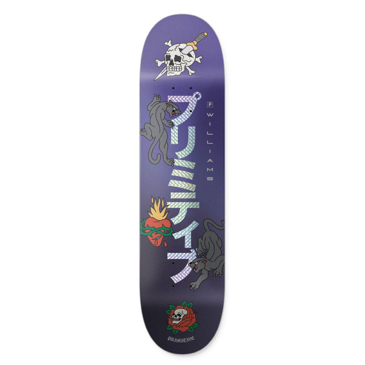 Primitive Williams Outsider Purple Skateboard Deck