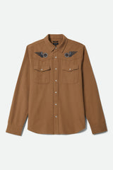 Brixton Waylon Lightweight Khaki Button Up Overshirt