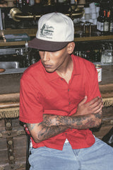 Brixton Catch AND Release OFF White/Brown HP Snapback Hat