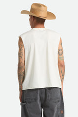 Brixton Wolcott Worn In Off White Boxy Muscle Tank