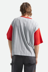 Brixton Boxy Baseball Heather Grey Adrenaline Rush S/s Shirt