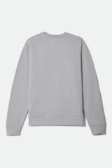 Brixton Well Heather Grey Crewneck Sweatshirt