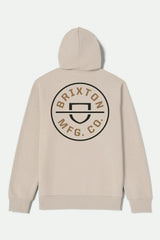 Brixton Crest Cream Jet Black Washed Copper Hooded Sweatshirt
