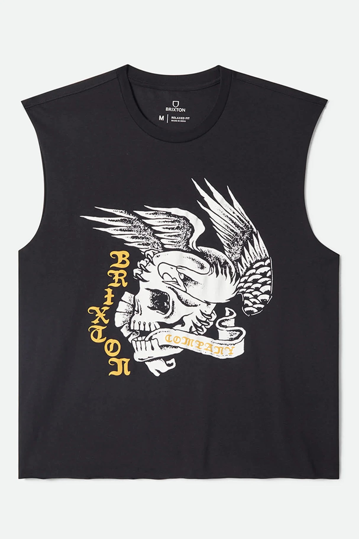 Brixton Wolcott Worn In Black Boxy Muscle Tank