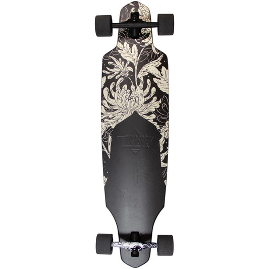 Dusters Channel Blooming 38" Black/White Long Board Complete