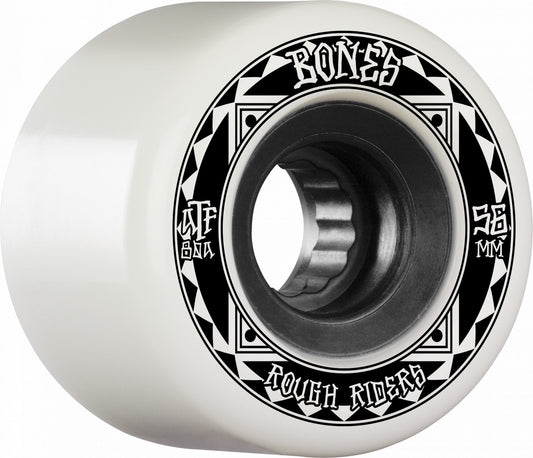 Bones ATF Rough Rider Runners 80A 56mm White Cruiser Skateboard Wheels