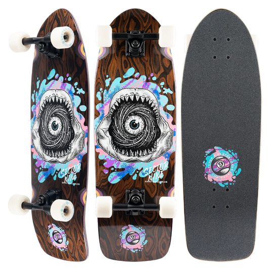 Sector Nine Fat Wave Fossil 30.0" X 9.8" Cruiser Complete Skateboard