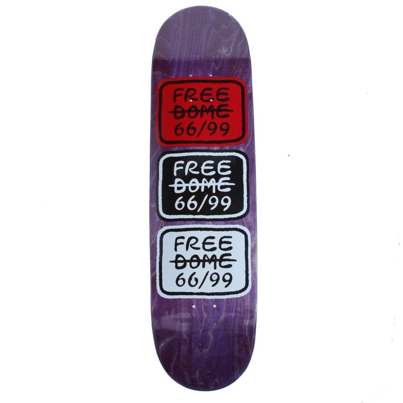 FreeDome Stacked Logo 8.5" Assorted Stain Skateboard Deck