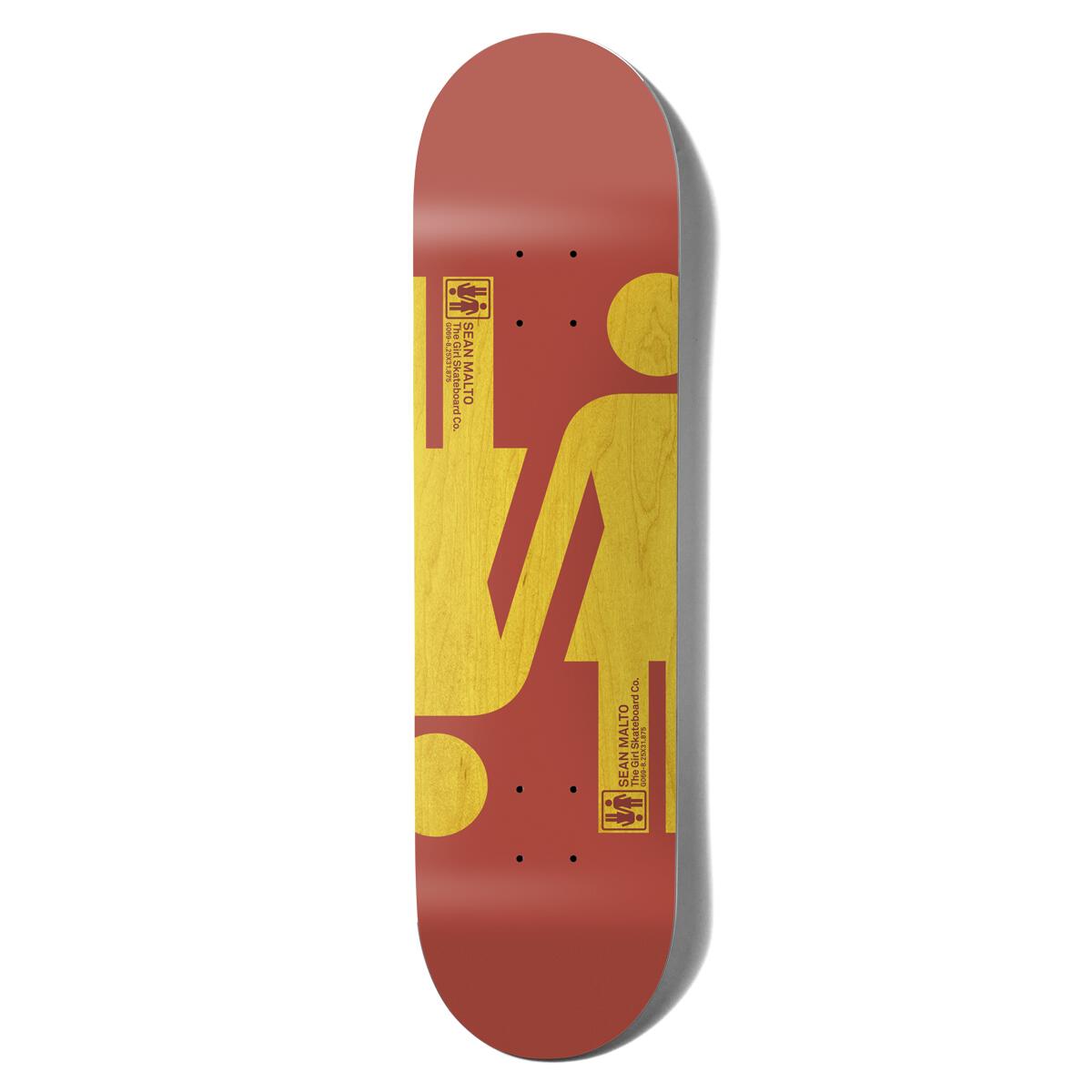 Girl Sean Malto Double Og Twin Tip Red 8.5" Skateboard Deck