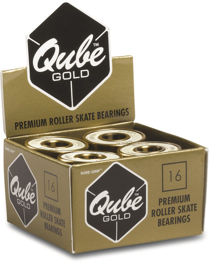 Sure-Grip Qube 8-Ball 8mm Gold (Set of 16) Roller Bearings