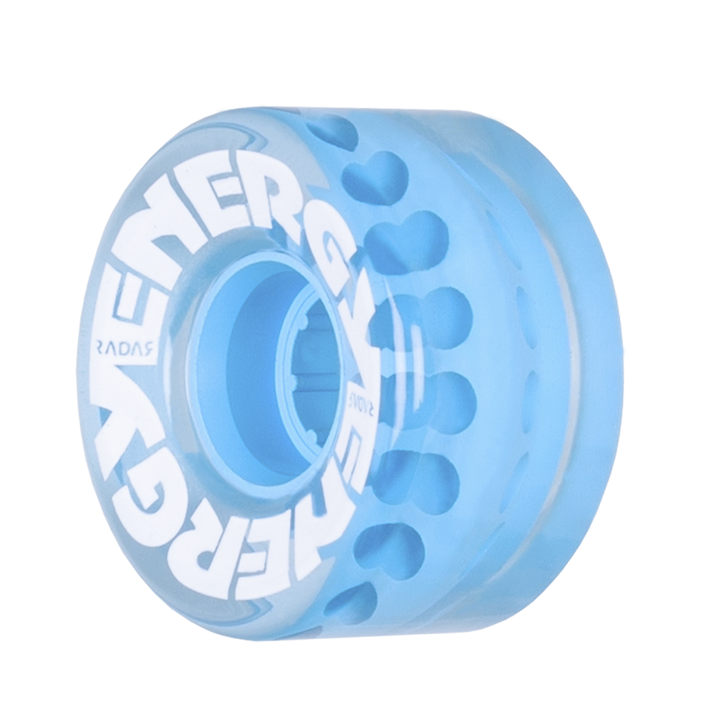 Riedell Radar Energy 78a 57mm Clear Blue (Set of 4) Roller Skate Wheels