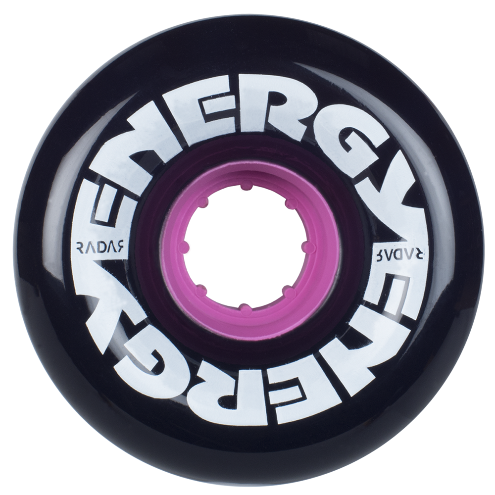 Riedell Radar Energy 78a 65mm Black (Set of 4) Roller Skate Wheels