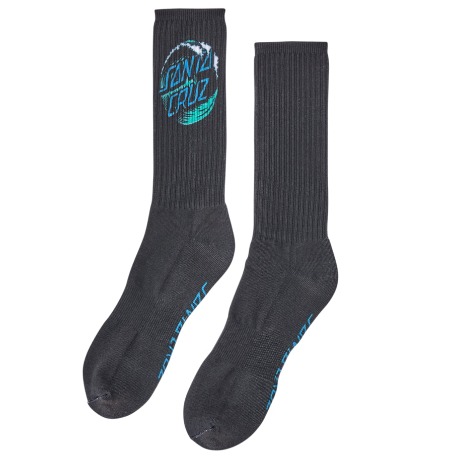 Santa Cruz Wave Dot Black 9-11 1 Pair Socks