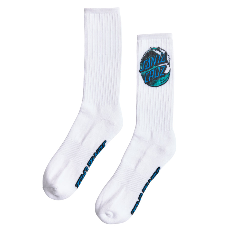 Santa Cruz Wave Dot White 9-11 1 Pair Socks