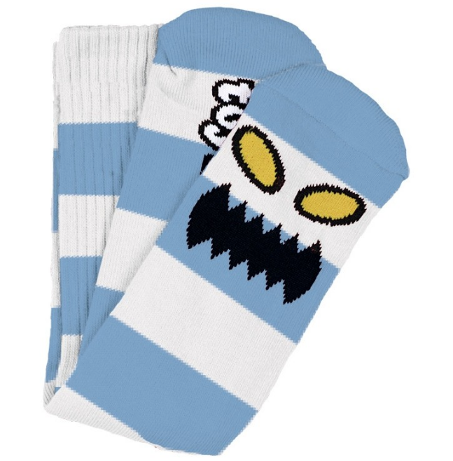 Toy Machine Monster Big Stripe Light Blue Socks