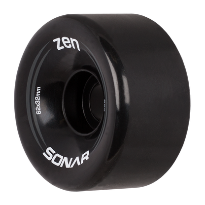 Riedell Sonar Zen 85a 62mm (Set of 4) Black Roller Skate Wheels