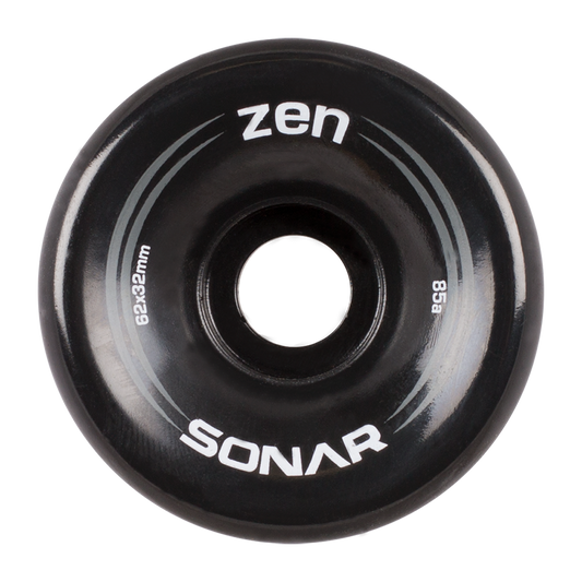 Riedell Sonar Zen 85a 62mm (Set of 4) Black Roller Skate Wheels