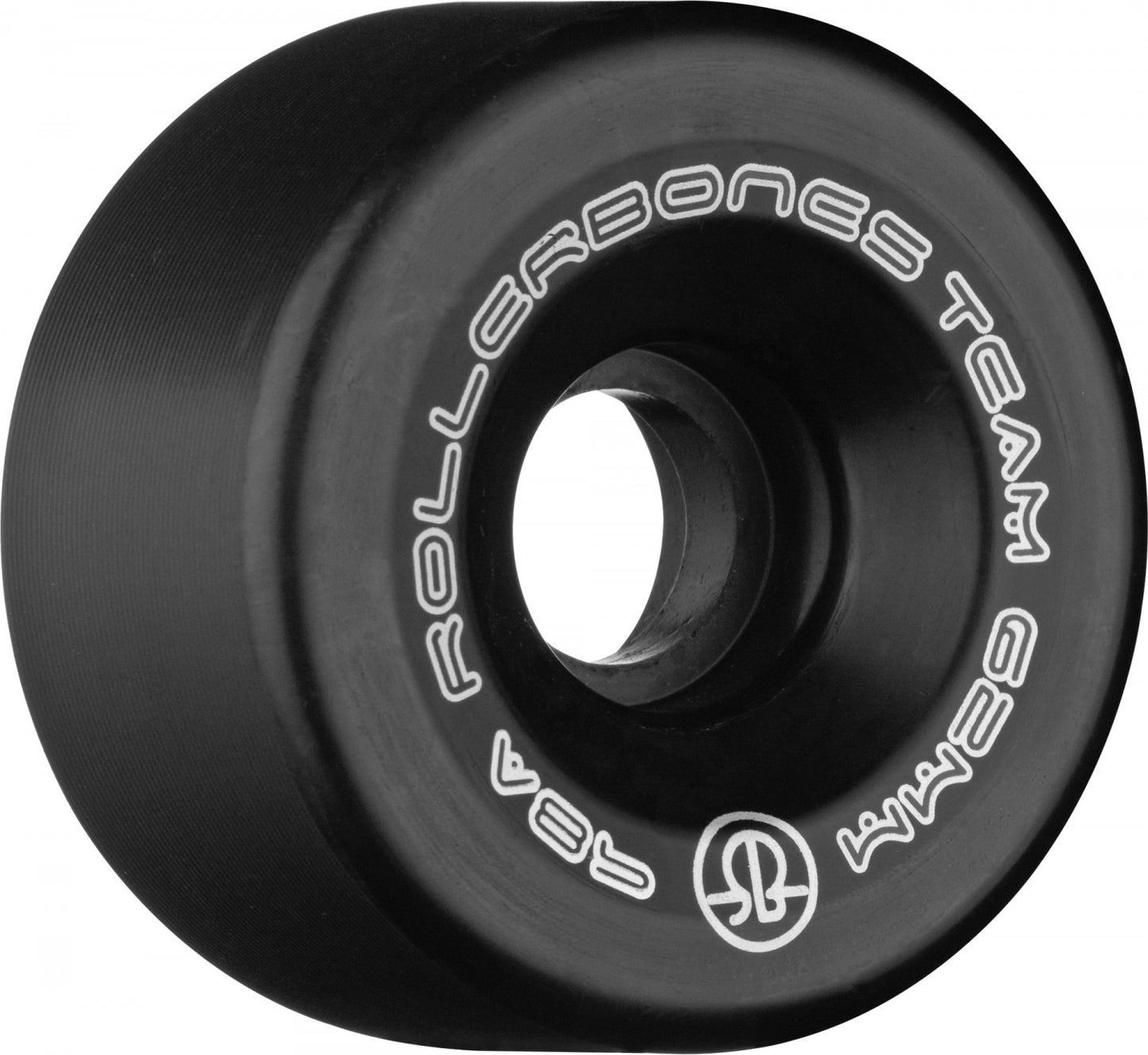 Roller Bones Logo 98a 62mm Black (Set of 8) Roller Skate Wheels