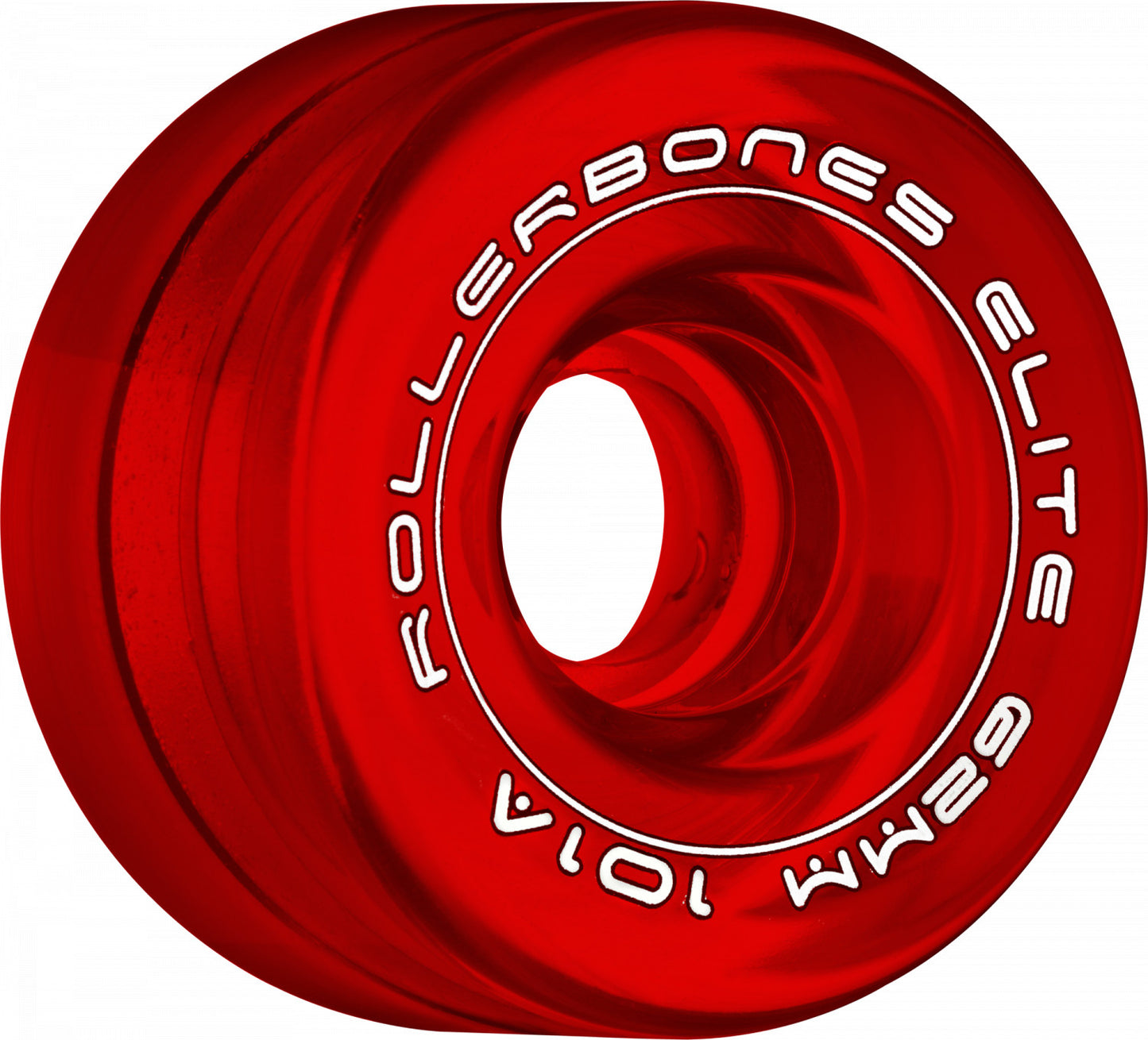 Roller Bones Elite 101a 62mm Clear Red (Set of 8) Roller Skate Wheels