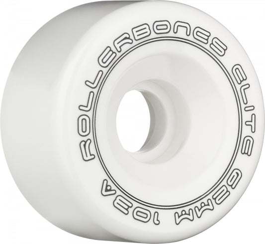 Roller Bones Elite 103a 62mm White (Set of 8) Roller Skate Wheels