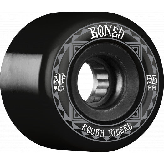 Bones ATF Rough Rider Runners 80a 56mm Black Cruiser Wheels