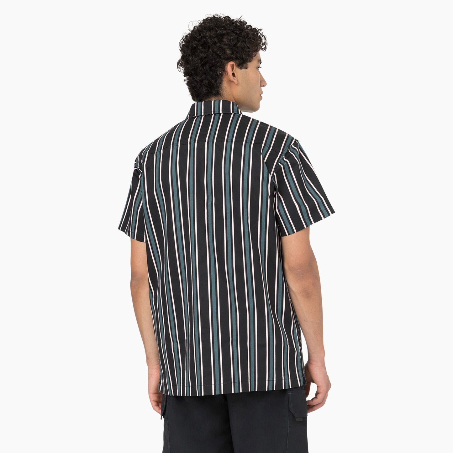 Dickies Skateboarding Lincoln Green/Black Stripe Cooling Relaxed Fit Button Up Shirt