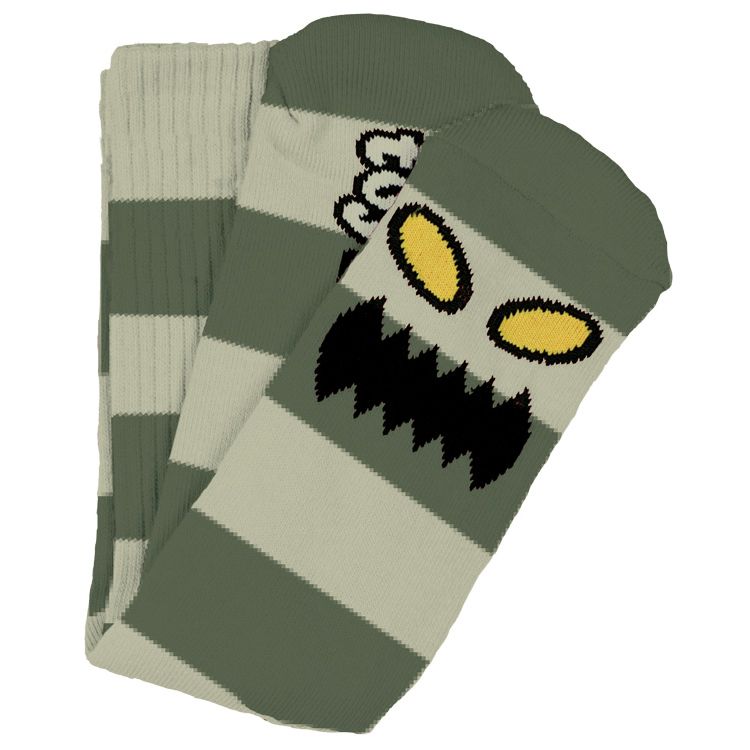Toy Machine Monster Big Stripe Green Socks