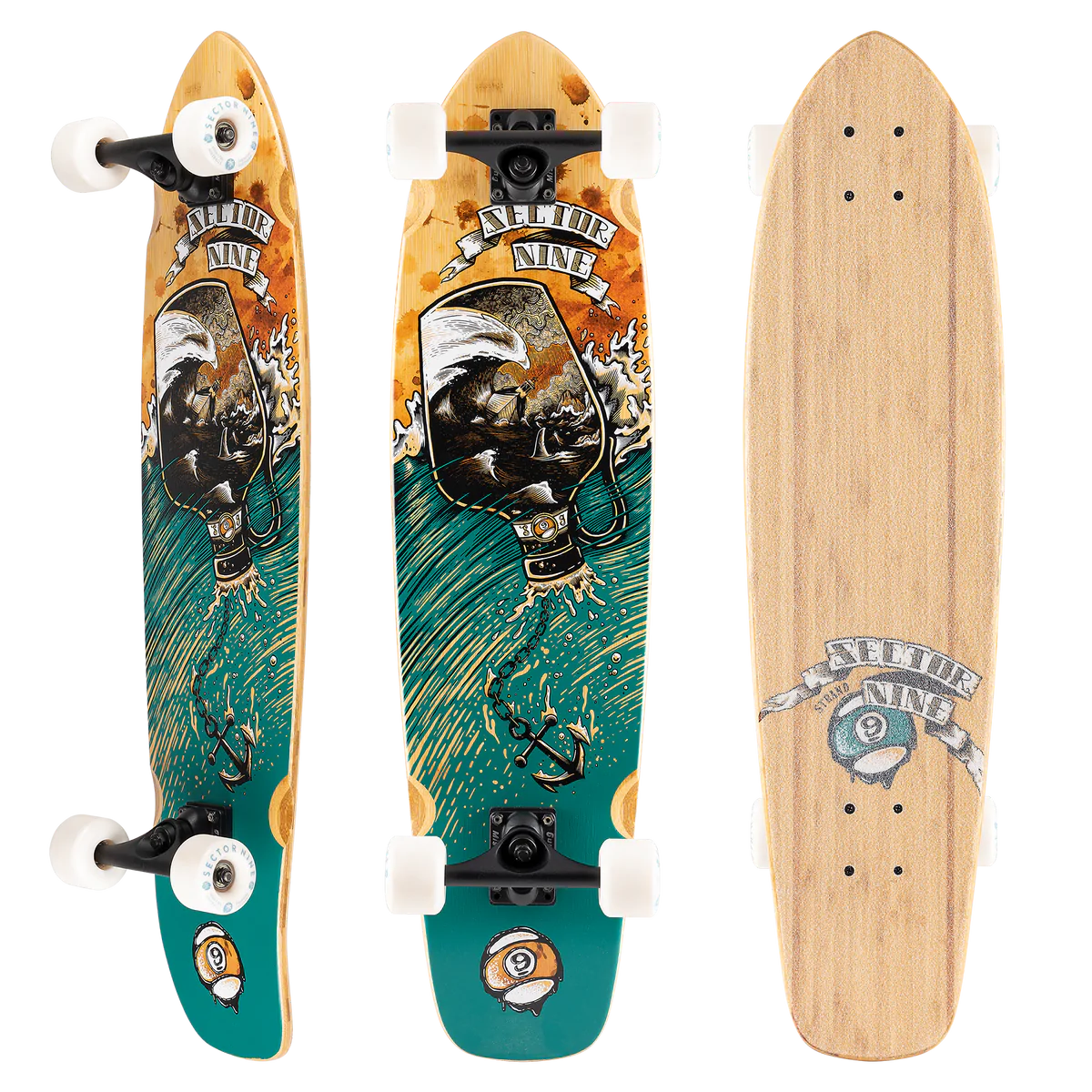 Sector Nine Strand Storm 8.7" x 34" Cruiser Complete