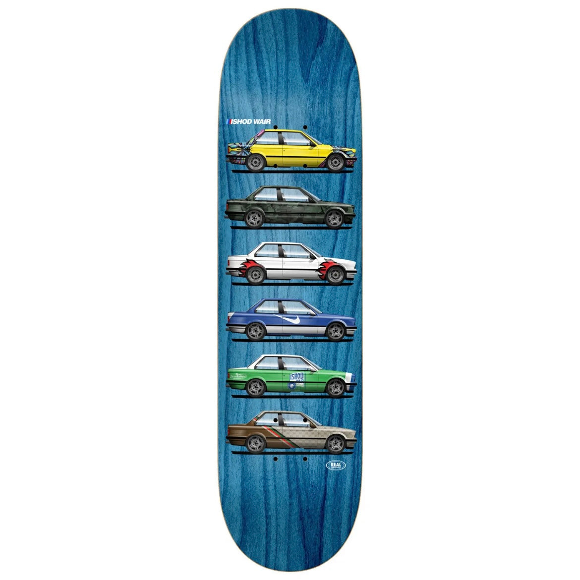 Real Ishod Customs 8.5" Twin Tail Assorted Stain Deck